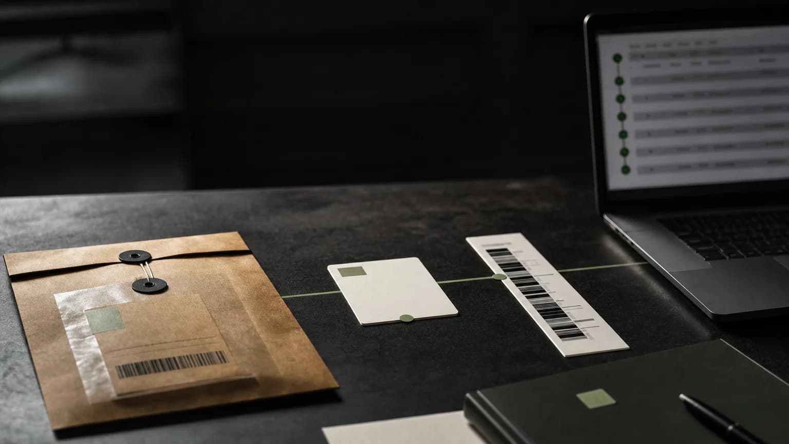 Certification packet, sealed evidence envelope, and abstract reporting chain
